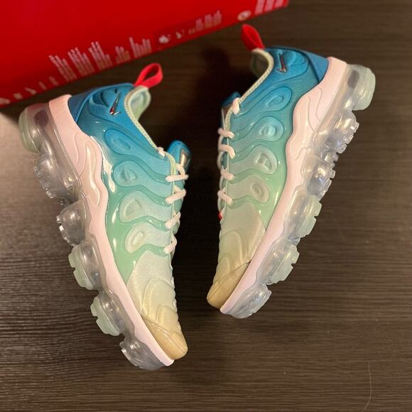 Nike Air Vapormax Mint Foam Metallic Silver Ombre Sneaker Womens 6.5 NEW - Picture 4 of 10